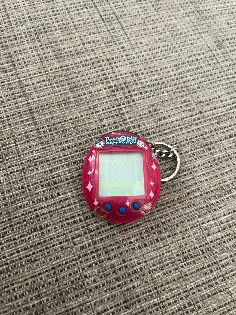 Vintage Tamagotchi connection Virtual Pet Keychain - Pink